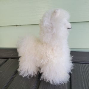 HANDMADE Genuine Alpaca Wool Figurine Llama 9" tall